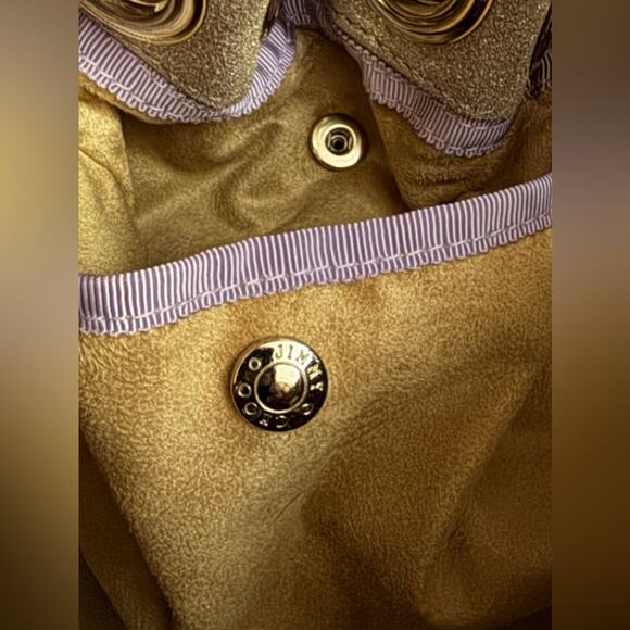 Vintage Jimmy Choo Brushed Gold Suede Ramona Tote Bag 2010 - Picture 13 of 16